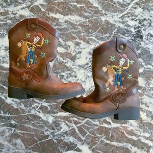 Toy Story Toddler Boys Brown Woody Western Boots Size 9